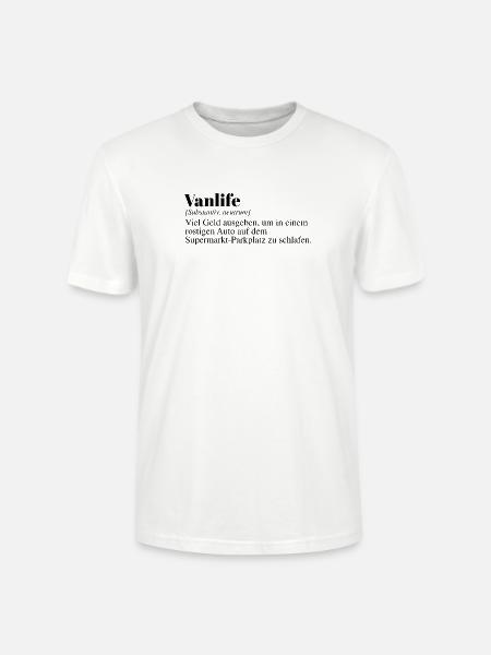 Lustiger Vanlife Duden Spruch - Stanley/Stella Unisex Bio-T-Shirt CRAFTER - Weiß