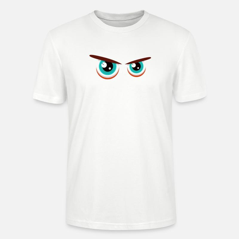 Intensive Blickblicke mit angespannter Mimik - Stanley/Stella Unisex Bio-T-Shirt CRAFTER - Weiß