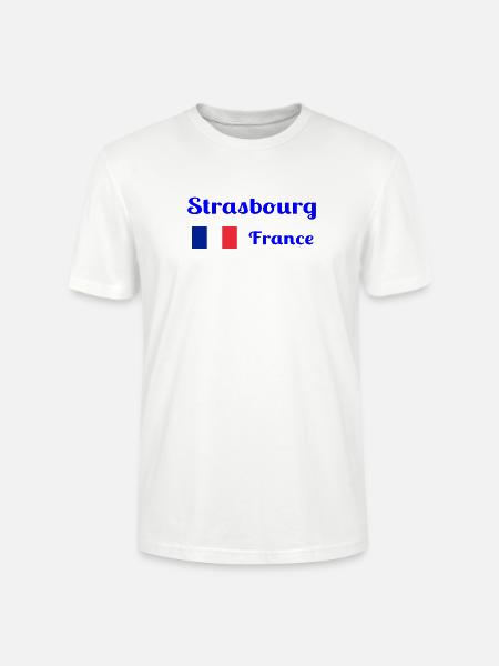 Strasbourg France- Stylish prints - Stanley/Stella CRAFTER Unisex Organic T-Shirt - white