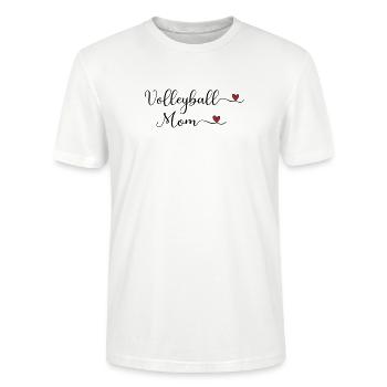Niedliche Volleyball-Mama-Typografie mit Herz - Stanley/Stella Unisex Bio-T-Shirt CRAFTER - Weiß - Vorne - Alina (178cm) & Michal (187cm)