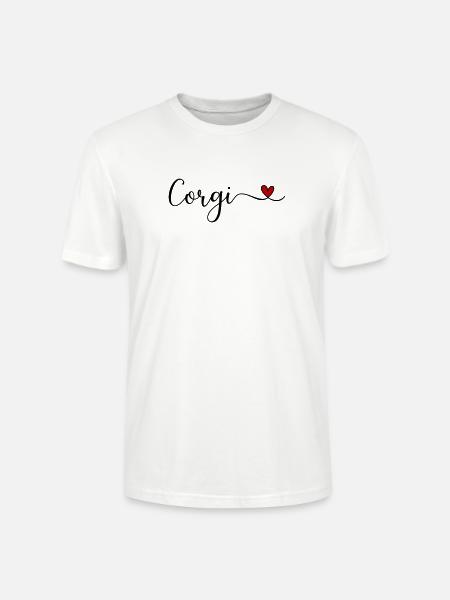 Corgi Herz - Stanley/Stella Unisex Bio-T-Shirt CRAFTER - Weiß