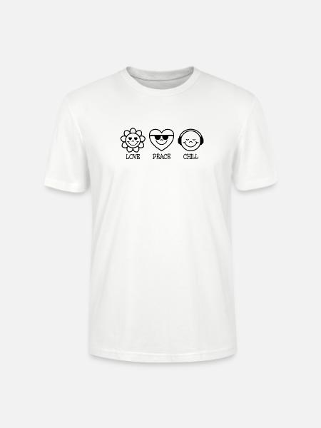 Love Peace Chill - Stanley/Stella Unisex Bio-T-Shirt CRAFTER - Weiß