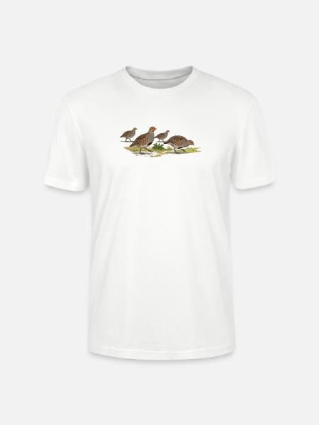 Rebhühner - Stanley/Stella Unisex Bio-T-Shirt CRAFTER - Weiß