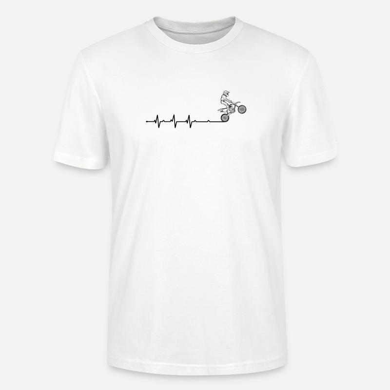 BMX Daredevil Silhouette - Stanley/Stella Unisex Bio-T-Shirt CRAFTER - Weiß