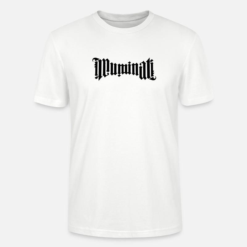 Ambigram Illuminati - T-shirt bio CRAFTER Stanley Stella Unisexe - blanc
