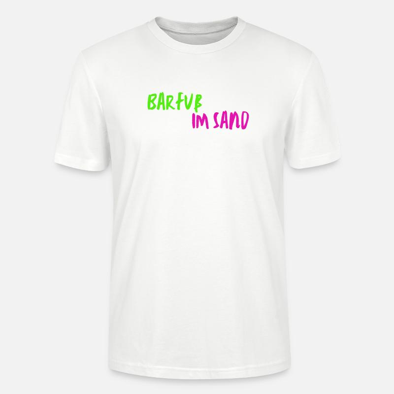 Barfuß im Sand - Stanley/Stella Unisex Bio-T-Shirt CRAFTER - Weiß