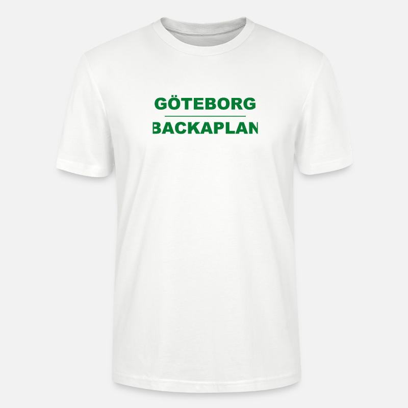 Göteborg Backaplan – Design vert-noir - T-shirt bio CRAFTER Stanley Stella Unisexe - blanc