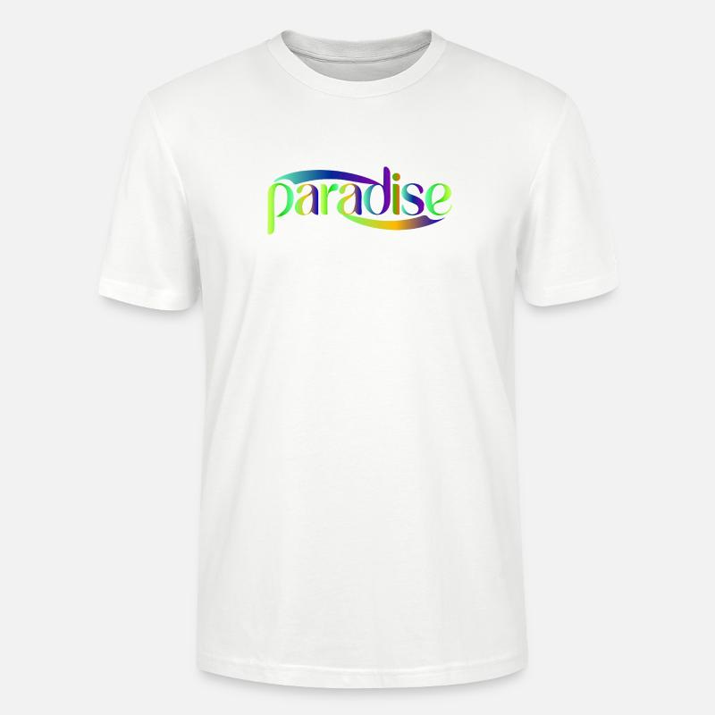 Conception du scénario Paradise Rainbow - T-shirt bio CRAFTER Stanley Stella Unisexe - blanc