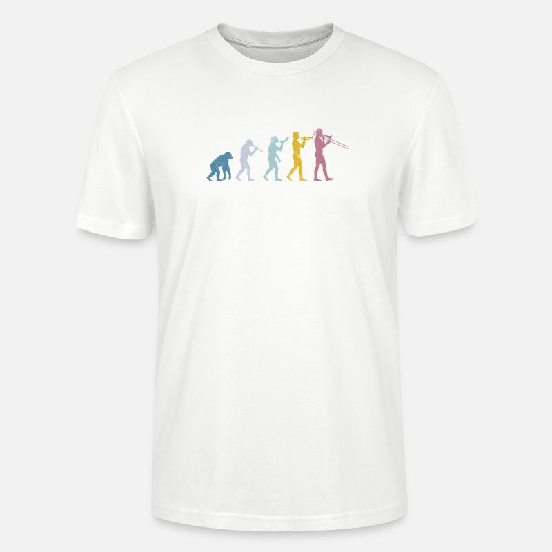 Trombone Evolution - Stanley/Stella CRAFTER Unisex Organic T-Shirt - white