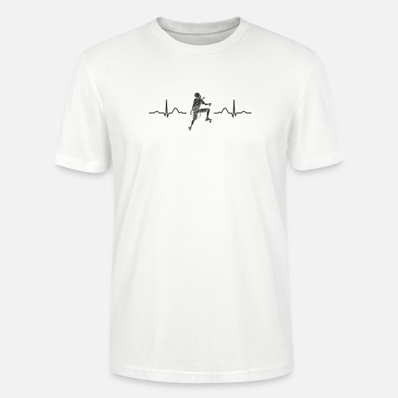 Boulderer Herzschlag Boulder Bouldern - Stanley/Stella Unisex Bio-T-Shirt CRAFTER - Weiß