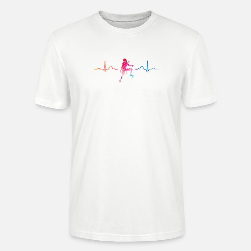 Boulderer Herzschlag Boulder Bouldern - Stanley/Stella Unisex Bio-T-Shirt CRAFTER - Weiß