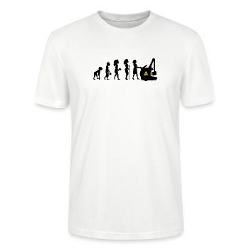Humour Evolution Manip Radio mobile Radiologie - T-shirt bio CRAFTER Stanley Stella Unisexe - blanc - Devant - Alina (178cm) & Michal (187cm)