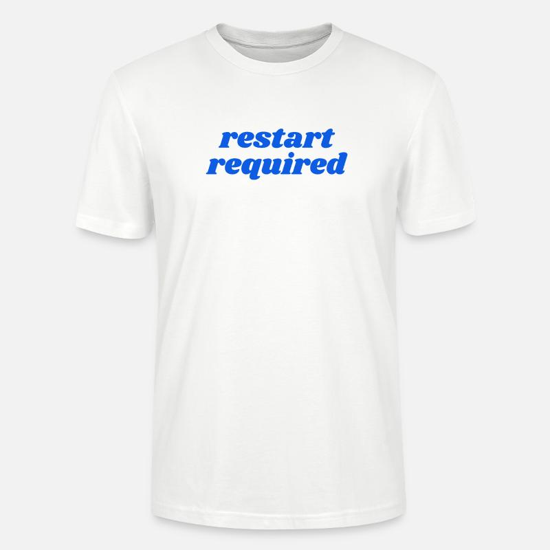 Redémarrage nécessaire - T-shirt bio CRAFTER Stanley Stella Unisexe - blanc