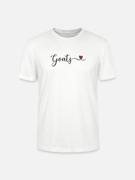 Ziegen mit Herz Schriftzug - Stanley/Stella Unisex Bio-T-Shirt CRAFTER - Weiß