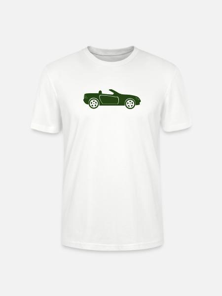 Auto Cabrio Silhouette - Stanley/Stella Unisex Bio-T-Shirt CRAFTER - Weiß