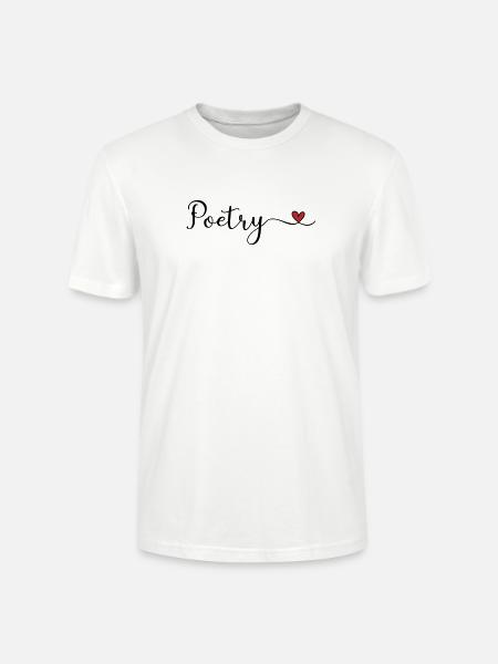 Poesie-Typografie mit Herz - Stanley/Stella Unisex Bio-T-Shirt CRAFTER - Weiß