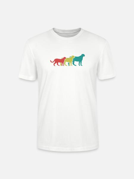 Geparden Trio Retro Style - Stanley/Stella Unisex Bio-T-Shirt CRAFTER - Weiß