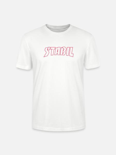 STABIL - SKATE OUTLINE - Stanley/Stella Unisex Bio-T-Shirt CRAFTER - Weiß