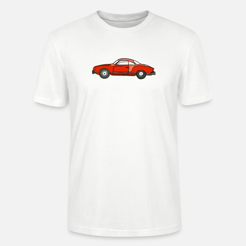 Roter Oldtimer Seitenansicht - Stanley/Stella Unisex Bio-T-Shirt CRAFTER - Weiß