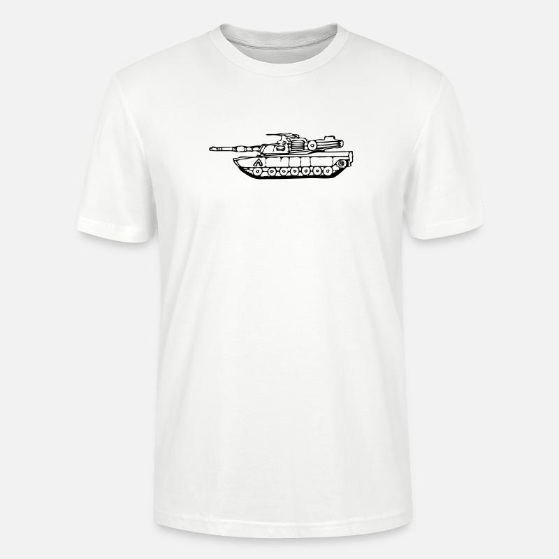 gezeichneter M1 Abrams Panzer - Stanley/Stella Unisex Bio-T-Shirt CRAFTER - Weiß