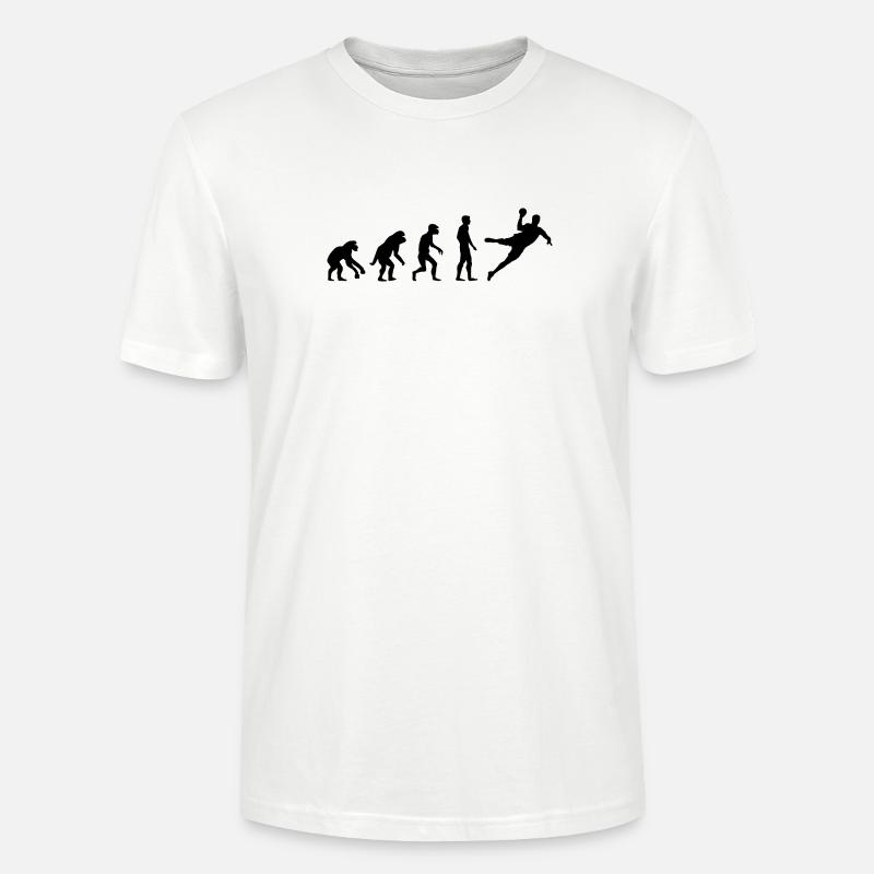 Evolution Handball lustig Design Mannschaft icon - Stanley/Stella Unisex Bio-T-Shirt CRAFTER - Weiß
