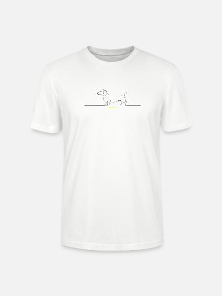 Dachshund Stur Line Art Saying - Stanley/Stella CRAFTER Unisex Organic T-Shirt - white