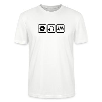 dj - T-shirt bio CRAFTER Stanley Stella Unisexe - blanc - Devant - Alina (178cm) & Michal (187cm)