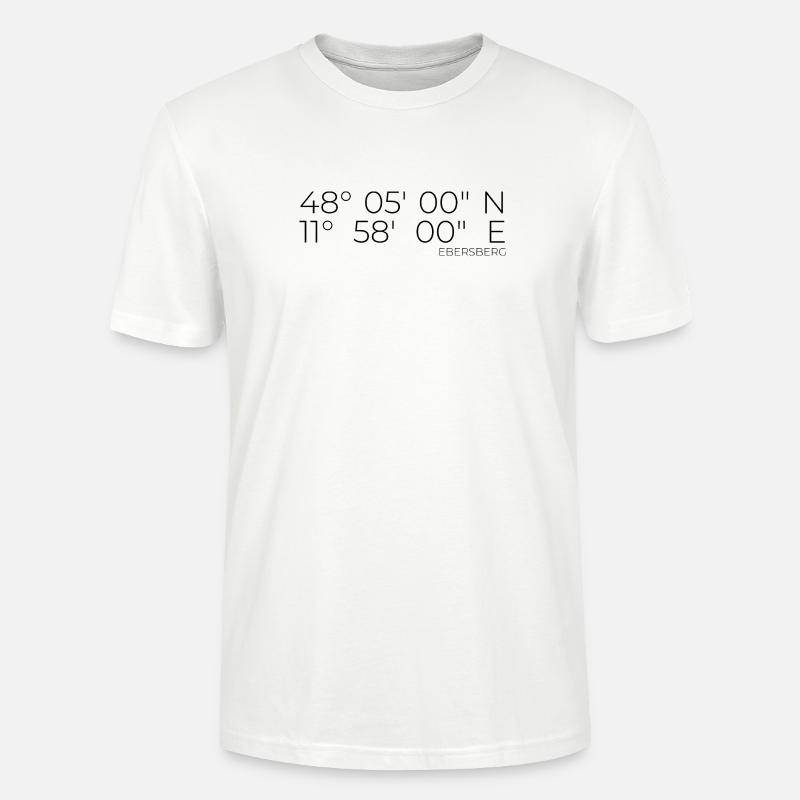 Coordinates Ebersberg, Bavaria - Stanley/Stella CRAFTER Unisex Organic T-Shirt - white