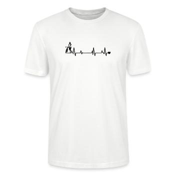 Bicyclette - T-shirt bio CRAFTER Stanley Stella Unisexe - blanc - Devant - Alina (178cm) & Michal (187cm)
