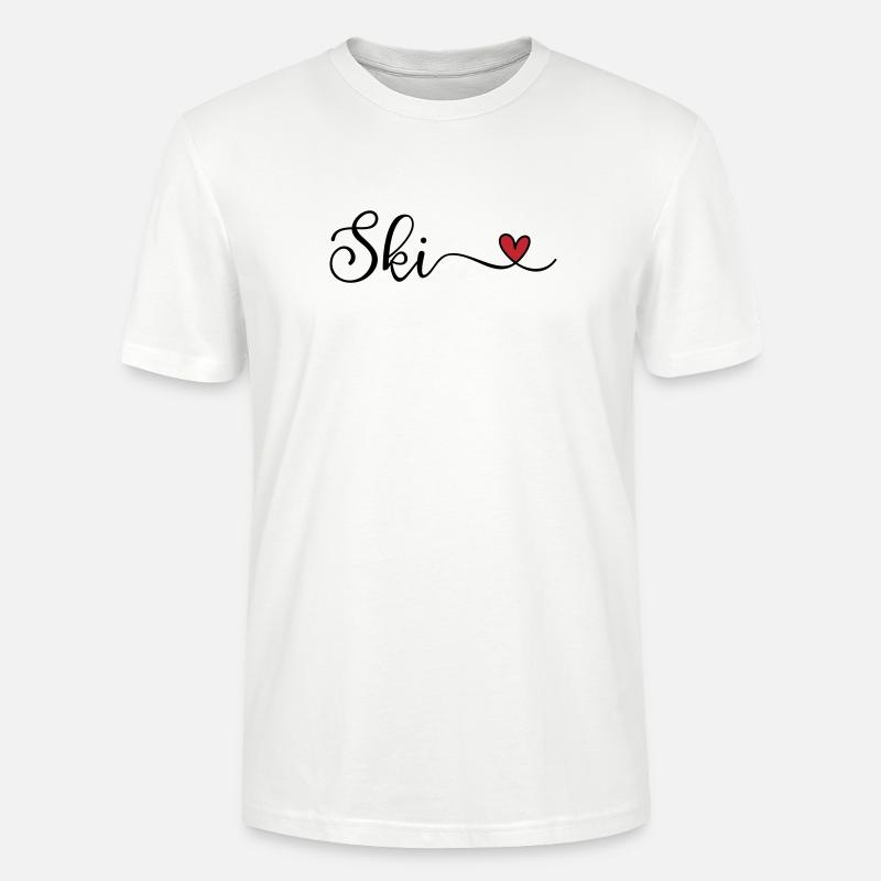 Ski mitHerz - Stanley/Stella Unisex Bio-T-Shirt CRAFTER - Weiß