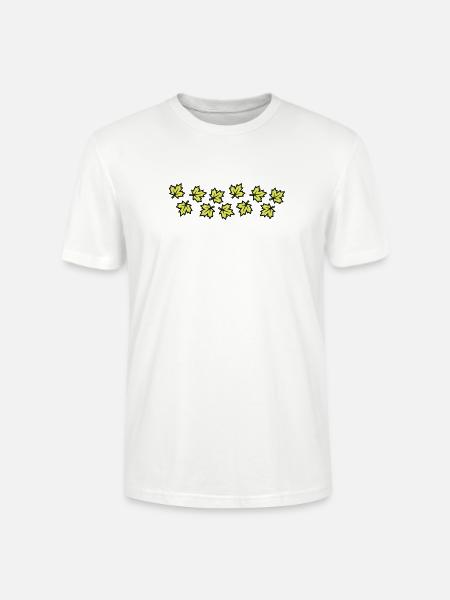 Ahornblatt Blätter Laub - Stanley/Stella Unisex Bio-T-Shirt CRAFTER - Weiß