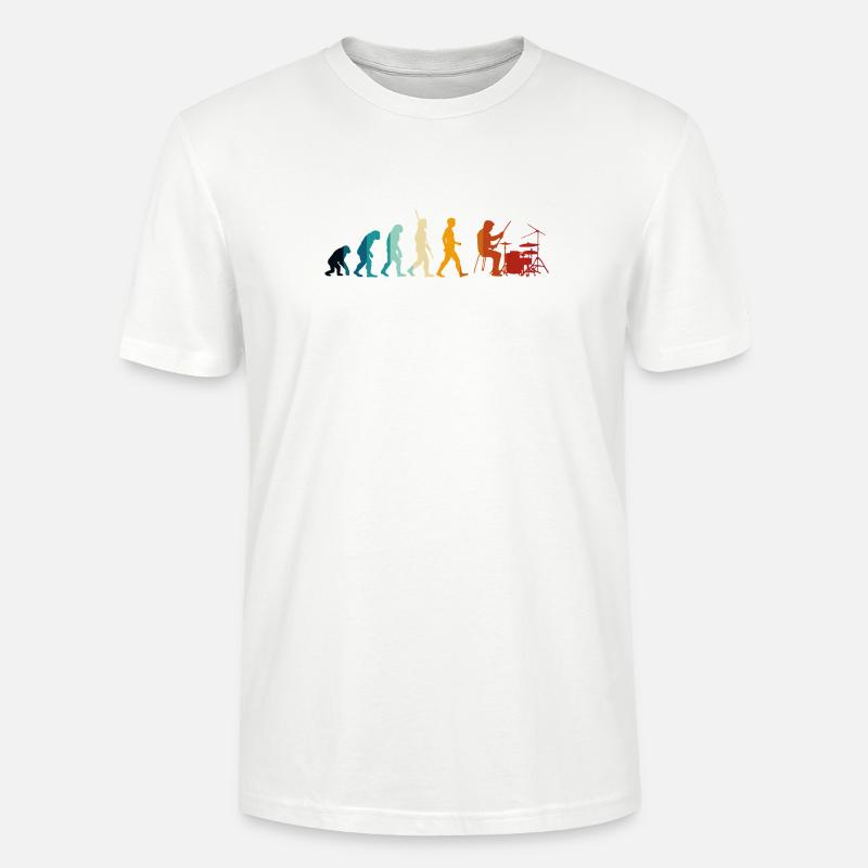 Évolution de la batterie - T-shirt bio CRAFTER Stanley Stella Unisexe - blanc