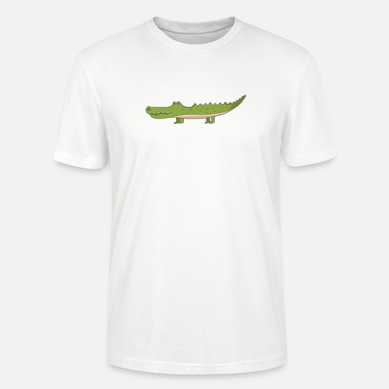 Krokodil - Stanley/Stella Unisex Bio-T-Shirt CRAFTER - Weiß