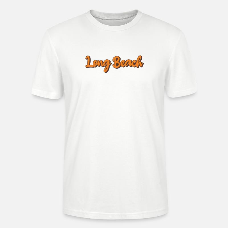Script rétro de Long Beach - T-shirt bio CRAFTER Stanley Stella Unisexe - blanc