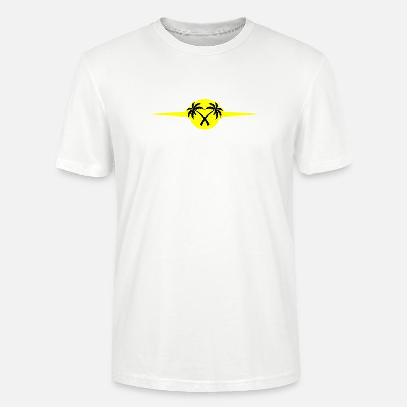 Icône de Palm Trees Beach - T-shirt bio CRAFTER Stanley Stella Unisexe - blanc
