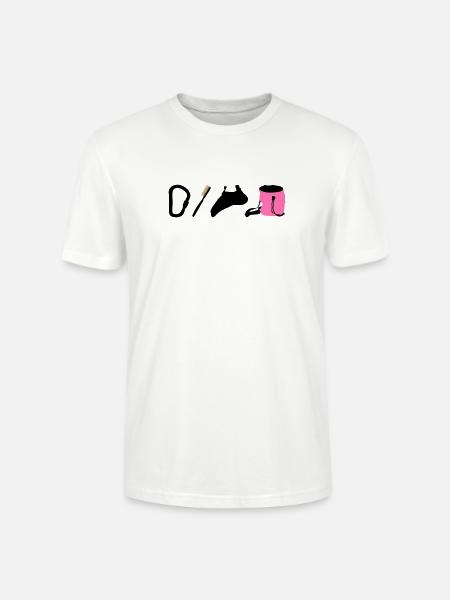 Kletterlogo Boulderemblem Kletterschuhe Bürste - Stanley/Stella Unisex Bio-T-Shirt CRAFTER - Weiß