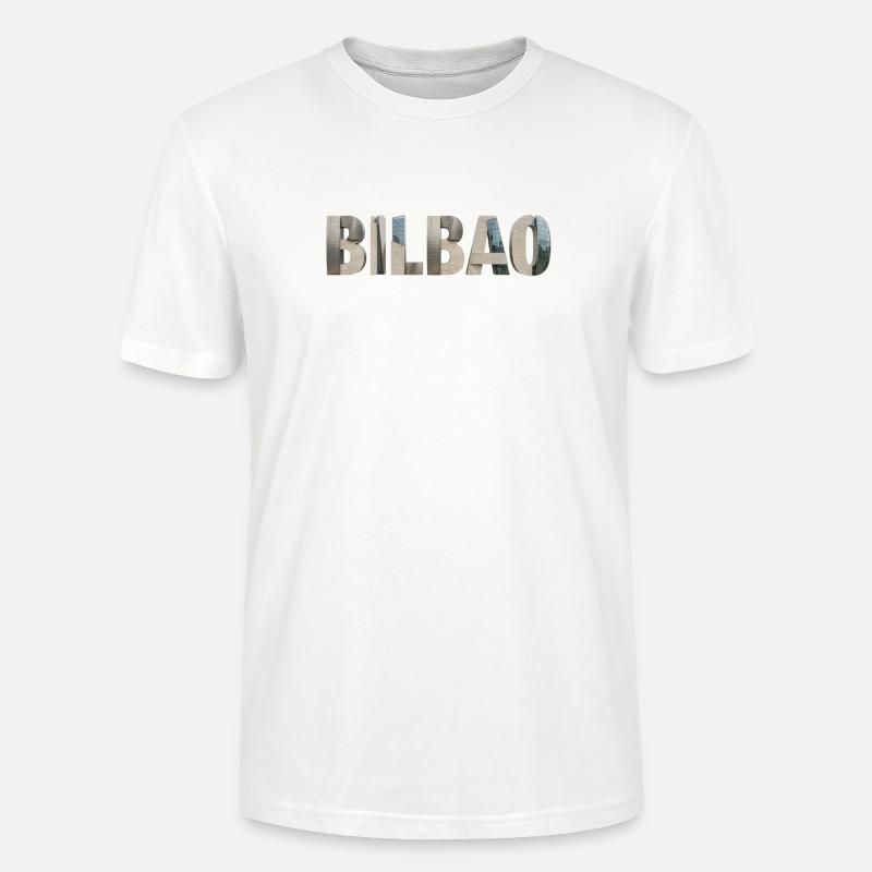 BILBAO – Modern Architectural Typography - Stanley/Stella CRAFTER Unisex Organic T-Shirt - white
