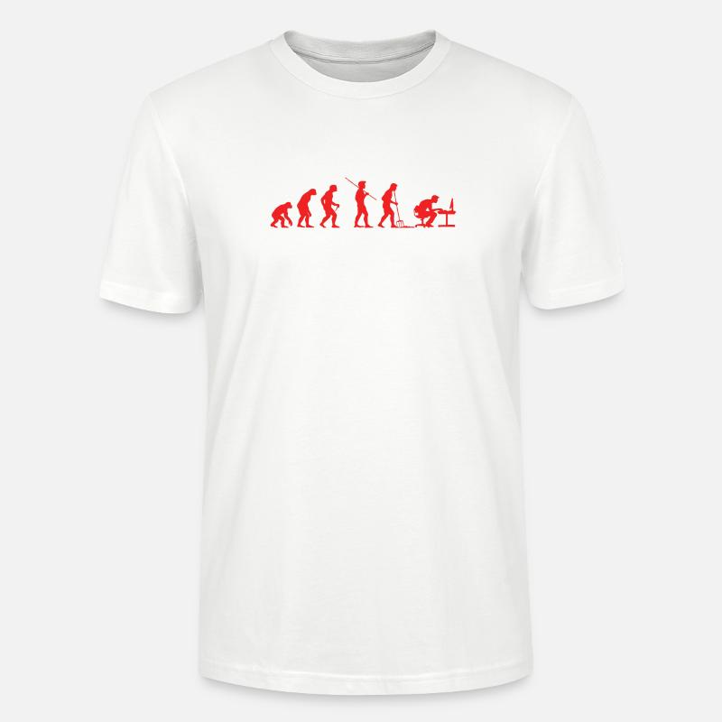 Evolution Gamer | Computer Freak Nerd PC - Stanley/Stella Unisex Bio-T-Shirt CRAFTER - Weiß