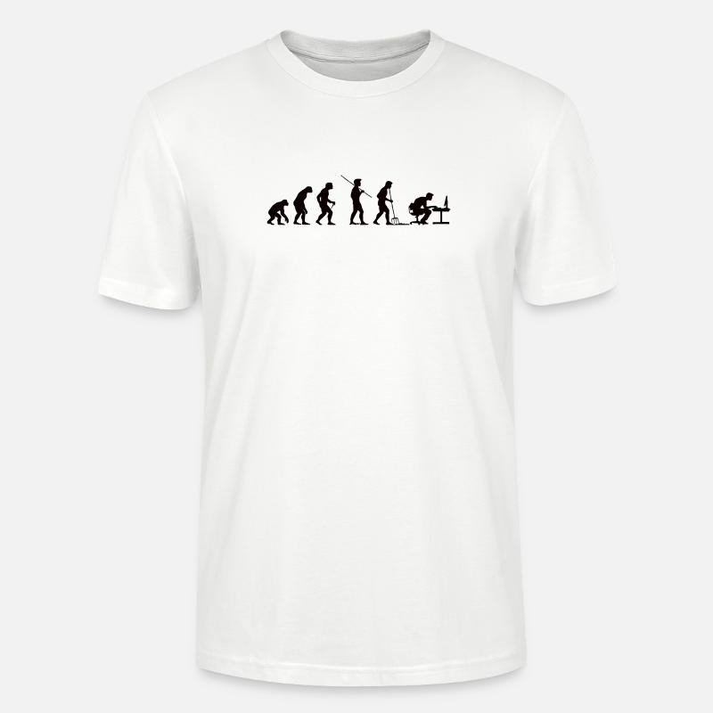 Programmer Evolution Computer Scientist Developer - Stanley/Stella CRAFTER Unisex Organic T-Shirt - white