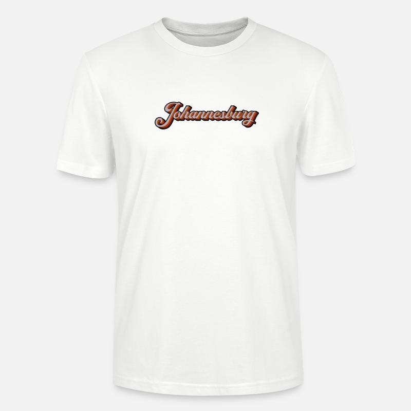 Johannesburg Retro Script - Stanley/Stella Unisex Bio-T-Shirt CRAFTER - Weiß