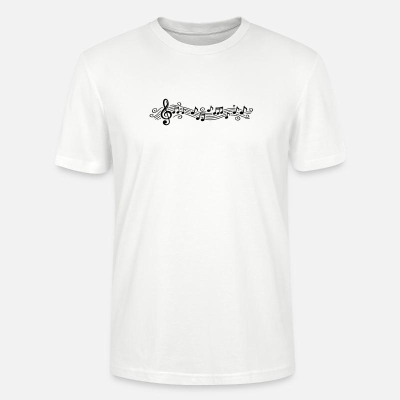 Notes musicales Clés de mélodie - T-shirt bio CRAFTER Stanley Stella Unisexe - blanc