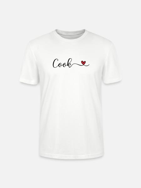 Koch mit Herz Typografie-Geschenk - Stanley/Stella Unisex Bio-T-Shirt CRAFTER - Weiß