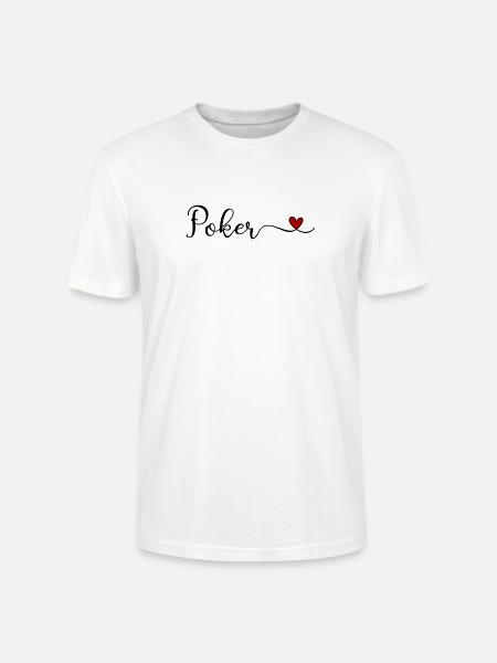 Poker Herz - Stanley/Stella Unisex Bio-T-Shirt CRAFTER - Weiß