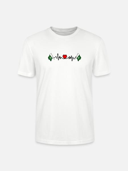 Herzfrequenz-Cardio für Pakistan - Stanley/Stella Unisex Bio-T-Shirt CRAFTER - Weiß