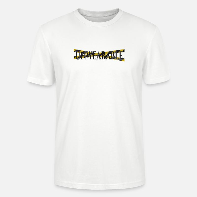 Untragbar – Statement-Design mit Warnband - Stanley/Stella Unisex Bio-T-Shirt CRAFTER - Weiß