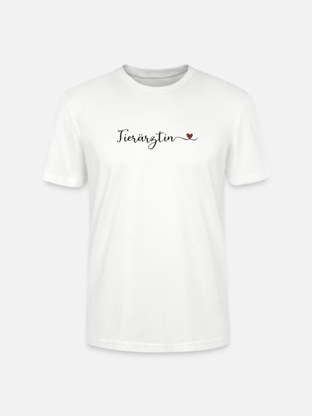 Tierärztin Design mit Herz - Stanley/Stella Unisex Bio-T-Shirt CRAFTER - Weiß
