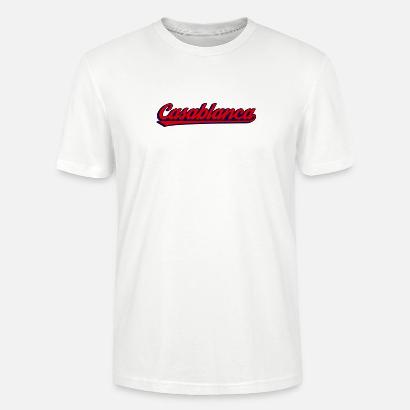 Script rétro néon dans l’ambiance Casablanca - T-shirt bio CRAFTER Stanley Stella Unisexe - blanc