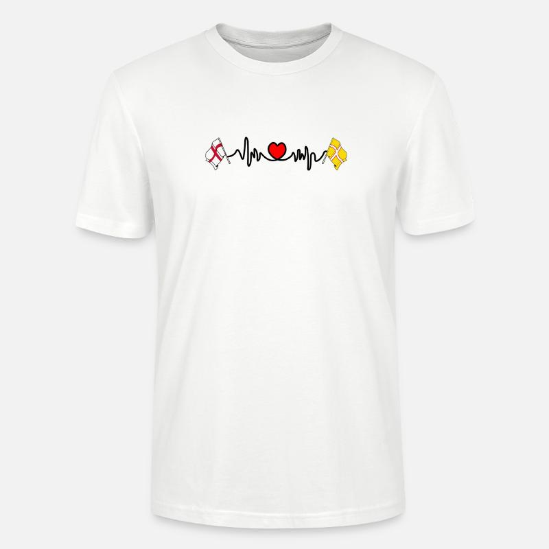 Dorset & England Herzfrequenz - Stanley/Stella Unisex Bio-T-Shirt CRAFTER - Weiß