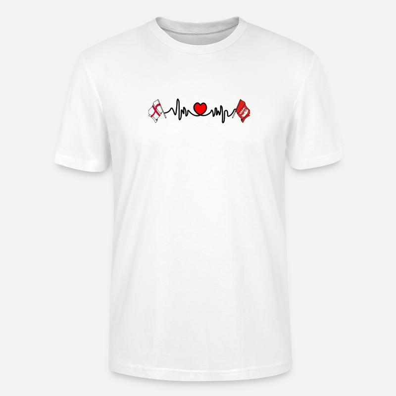 Warwickshire & England Herzfrequenz - Stanley/Stella Unisex Bio-T-Shirt CRAFTER - Weiß