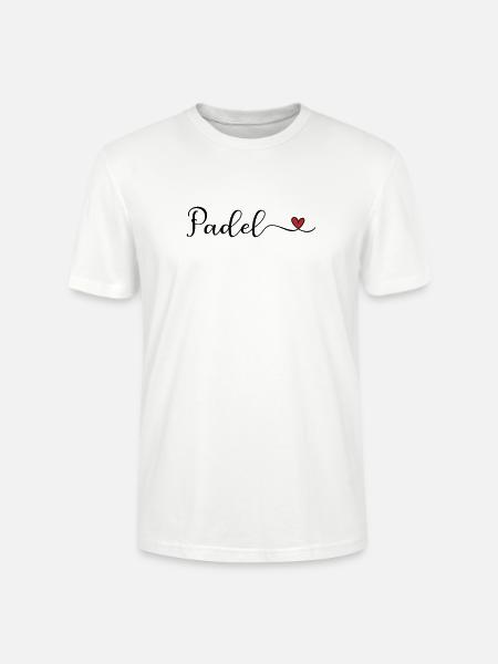 Padel Heart Design - Stanley/Stella CRAFTER Unisex Organic T-Shirt - white